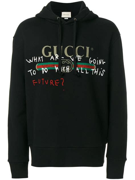 gucci coco hoodie black|black Gucci hoodie men.